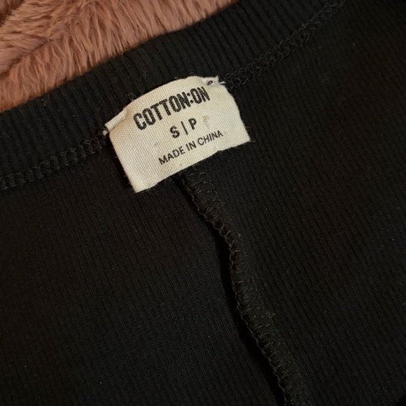 COTTON:ON Black Short-Sleeve Midi Dress with Side Slit Women SMALL - Picture 3 of 5